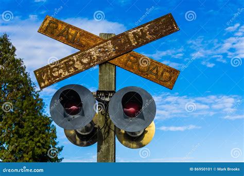 Vintage Railroad Crossing Sign Royalty-Free Stock Photo | CartoonDealer.com #86950101