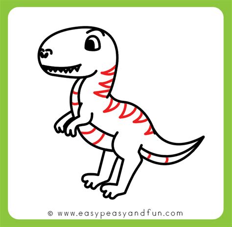 T rex simple drawing - etsapje