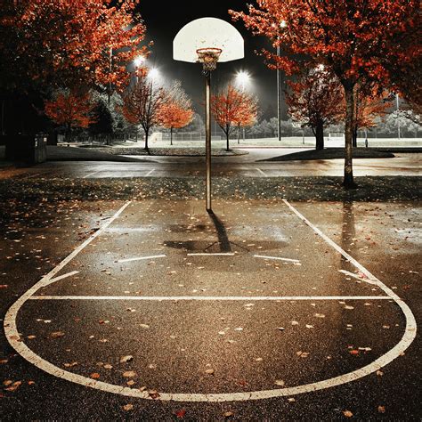 Basketball Court Night