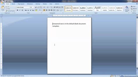 Blank Word Document Template For Your Needs