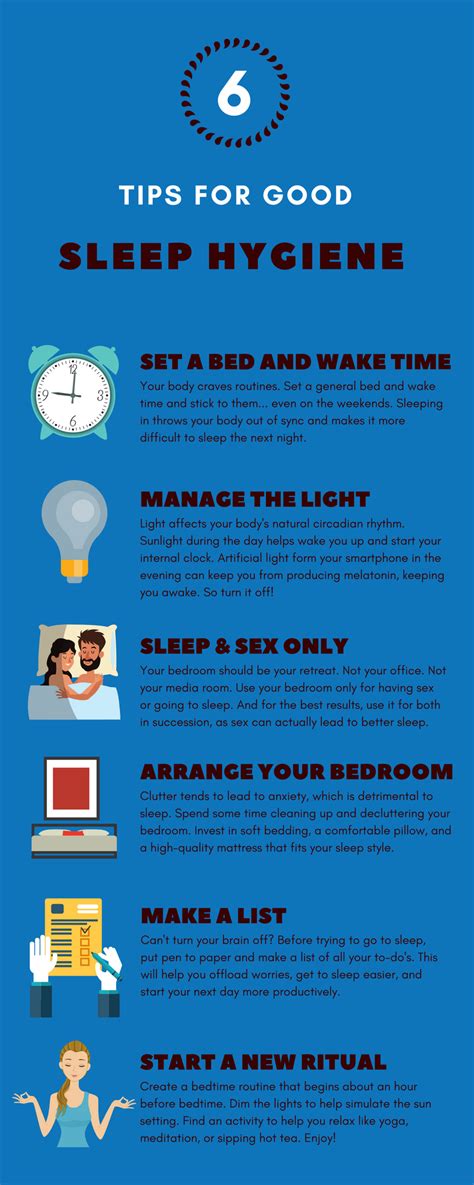 sleep hygiene tips infographic | SleepZoo