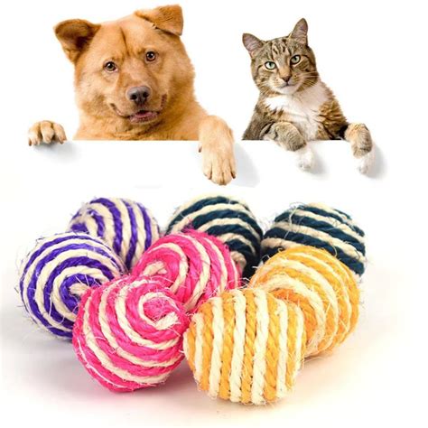 DoreenBeads Linen Balls Playing Chewing Toys for Cats Dogs Pet Dog Cat Puppy Funny Chew Toys ...