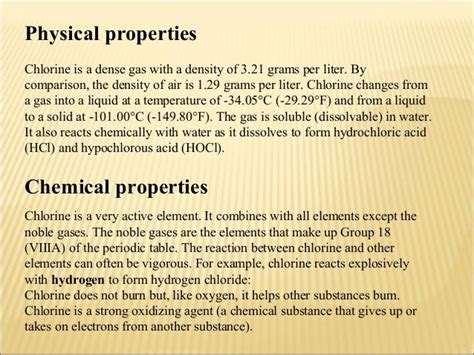 Physical Properties Of Chlorine - slideshare