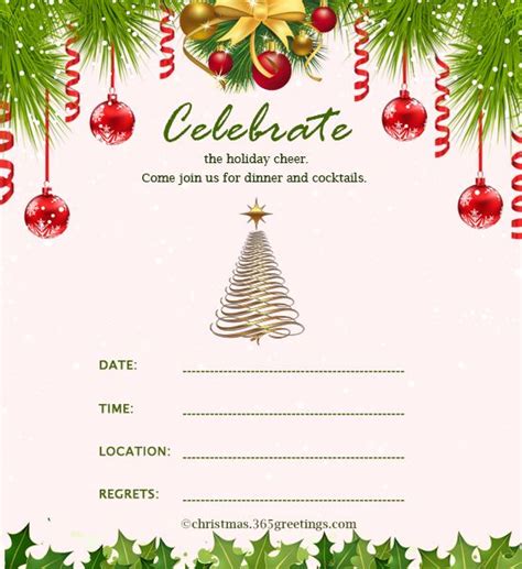 Template For Christmas Party Invitation, Create Your Own Christmas Party Invitations To Download ...