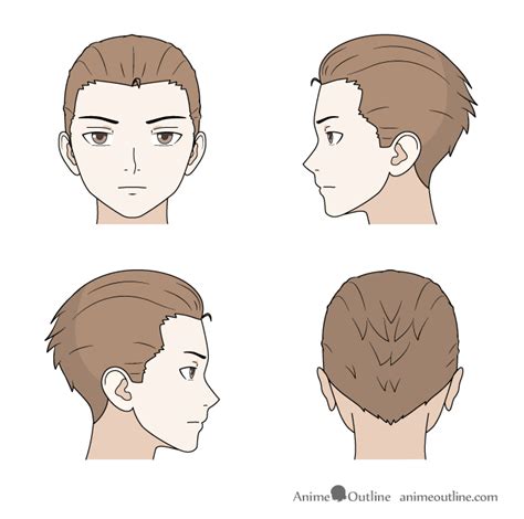 How to Draw Anime & Manga Male & Female Hair - AnimeOutline