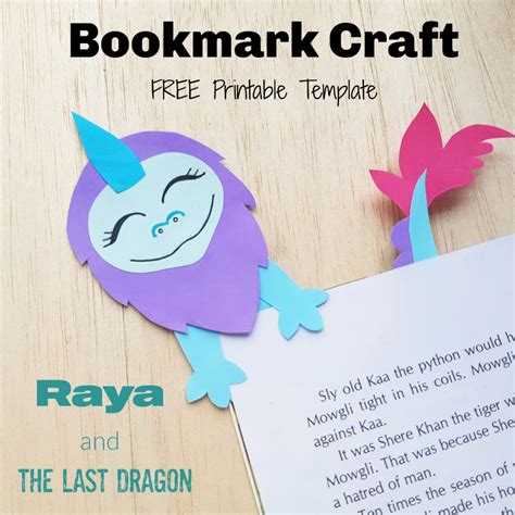 Raya and the Last Dragon Bookmark Craft for Kids - The Activity Mom