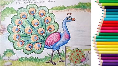 How to Draw a Peacock Step by Step in easy Method Drawing for Children Toddlers Learning