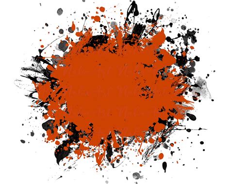 Background Paint Splatter Orange Black Splash Frame Splatter Background Printable Artwork I ...