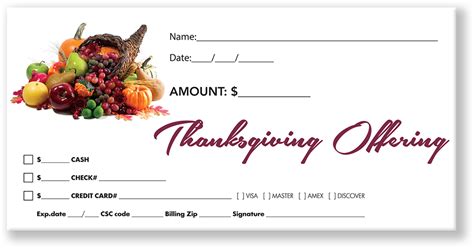 Thanksgiving Tithing Envelopes for Church | Fast Shipping