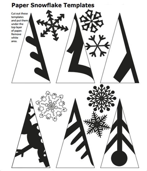 Snowflake Templates For Kindergarteners