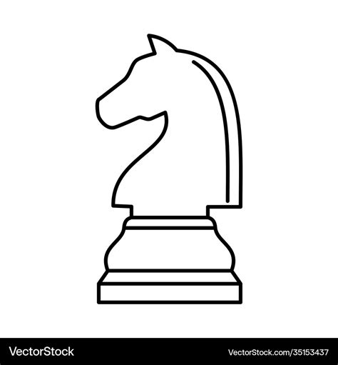 White chess knight piece on background Royalty Free Vector