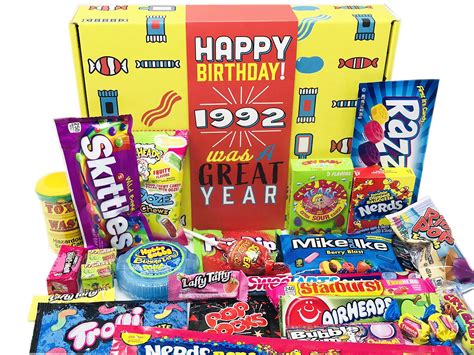 Buy RETRO CANDY YUM ~ 1992 31st Birthday Decade 90s Candy Gift Basket Box Assortment From ...