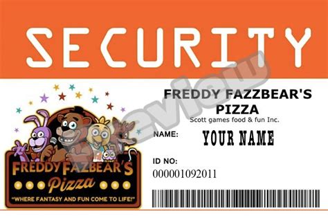 FNAF Security Badge Personalized Badge Security Breach - Etsy