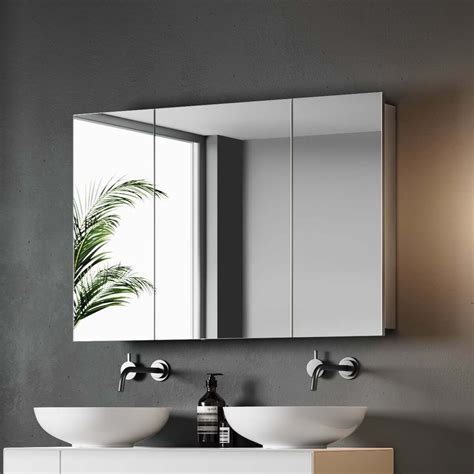 Elena Stainless Steel Mirror Cabinet 600x1000mm | Bathroom Mountain