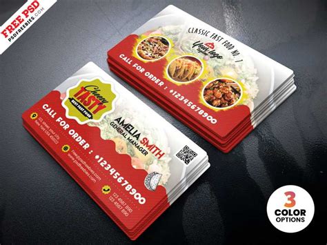 Food Business Cards Templates Free