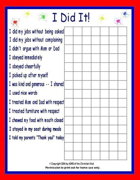 at home behavior chart kids | reward charts for good behavior | ... charts wyland charts ...