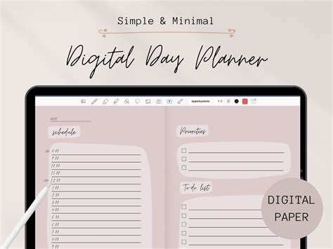 Digital Daily Planner To-do List Template Day Organizer for Productivity iPad Goodnotes ...