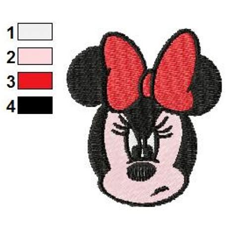 Minnie Mouse Angry Face Embroidery Design