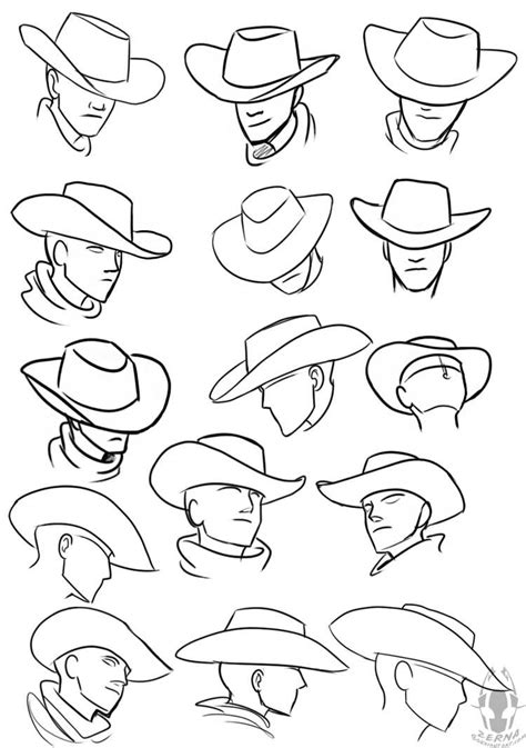 Cowboy Hat Drawing Front View