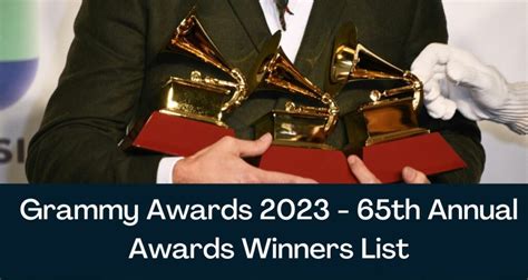 Grammy Awards 2024 - 65th Annual Awards Winners List