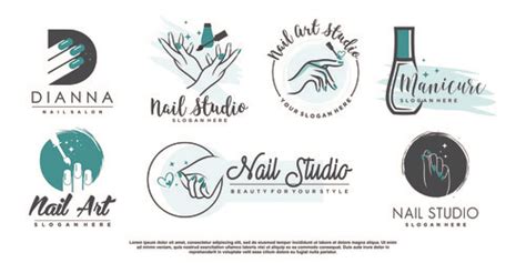 Nail salon logo vector free download