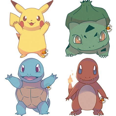 Pokemon Kanto Starters Cute