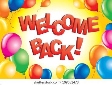 Welcome Back Sign: immagine vettoriale stock (royalty free) 109051478 | Shutterstock