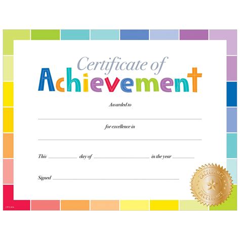 Sample Certificate Templates: Excellence Certificates For Kids: Recognizing And Motivating ...