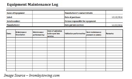 Equipment Maintenance Log Template: 20+ Free Templates in Word, PDF and Excel Documents ...