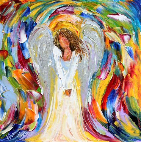 Angel print, angel art, Angel Blessings print, made from image of past painting by Karen Tarlton ...