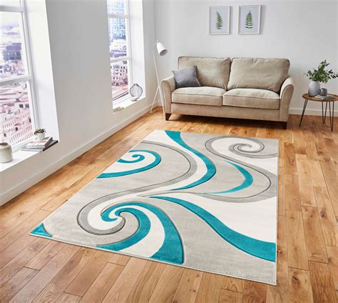 Modern Swirls Hand-Carved Soft Living Room Area Rug - Walmart.com - Walmart.com