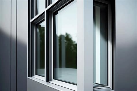 Premium Photo | Aluminium windows of modern and original design closeup generative ai