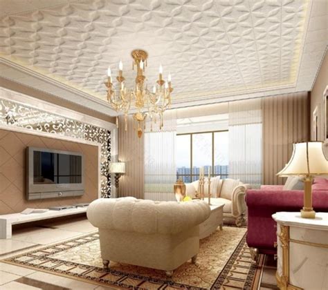 25 Elegant Ceiling Designs For Living Room – Home And Gardening Ideas