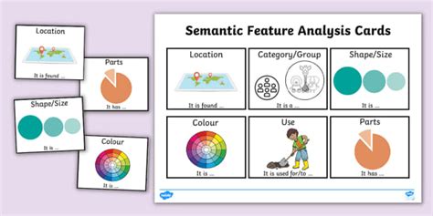 Semantic Feature Analysis Picture Cards (teacher made)