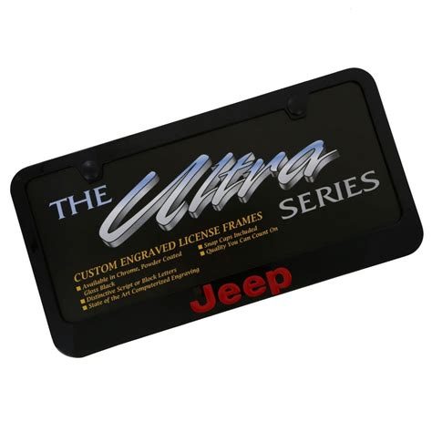 Jeep Red Logo License Plate Frame (Black) - Walmart.com - Walmart.com