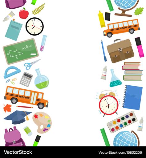 Back to school border Royalty Free Vector Image