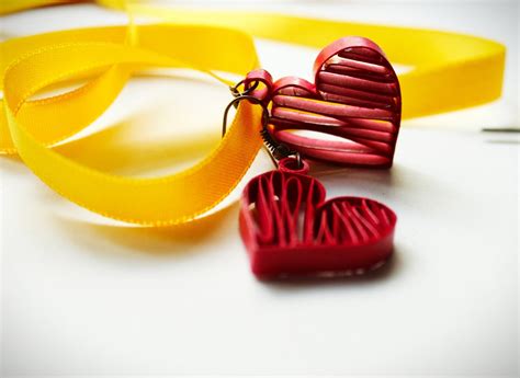 Handmade Quilling Earrings. Quilling Earrings Hearts. Birthday - Etsy