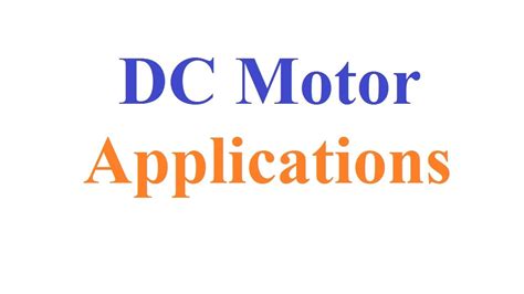 What Are The Applications Of Dc Series Motor | Webmotor.org