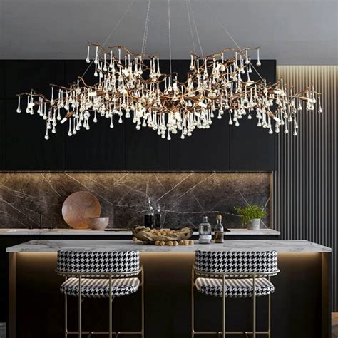 ART Chandelier Lighting Dining Room L Glass Pendant Lights - Etsy