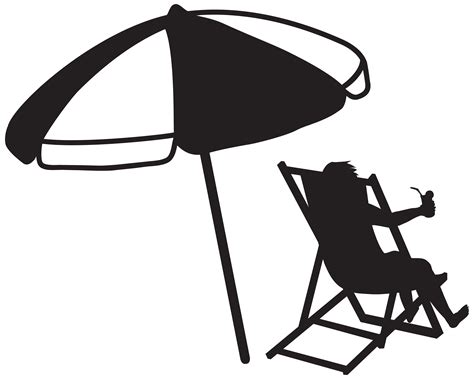 Man at the Beach with Umbrella and Drink Transparent PNG Clip Art Image | Gallery Yopriceville ...