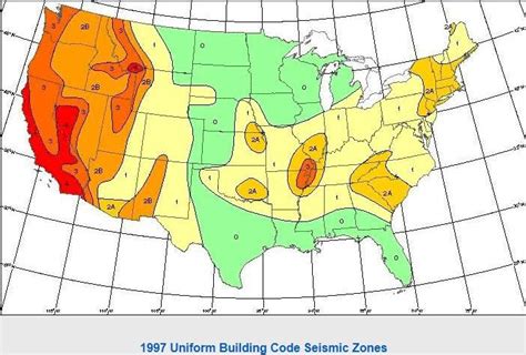 Uniform Building Code Seismic Zone Map