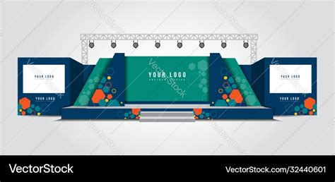 Event stage design for business conferences Vector Image