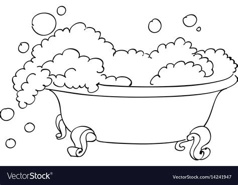 Cartoon image of bathtub Royalty Free Vector Image