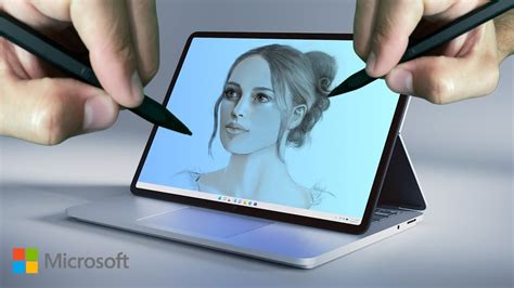 Hands on Microsoft Laptop Studio drawing test for artists by nerdy artist + Surface Pro 8 Slim ...