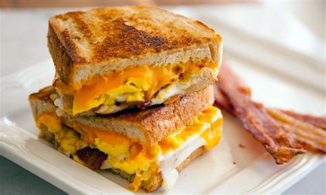 Bacon and Egg Grilled Cheese Sandwich Recipe | Food Channel