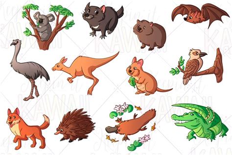 Australian Animals Clip Art (1158392)