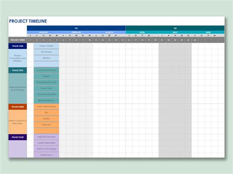 EXCEL of Basic Professional Project Timeline.xlsx | WPS Free Templates