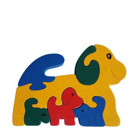 Dog wooden animal puzzle - Jigzoos Australia | JIGZOOS