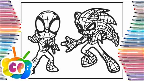 Spidey and Super spider Sonic coloring page/Sonic coloring pages/Elektronomia&JJD -Free[NCS ...