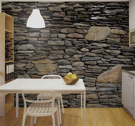 Stone wall stone murals - TenStickers